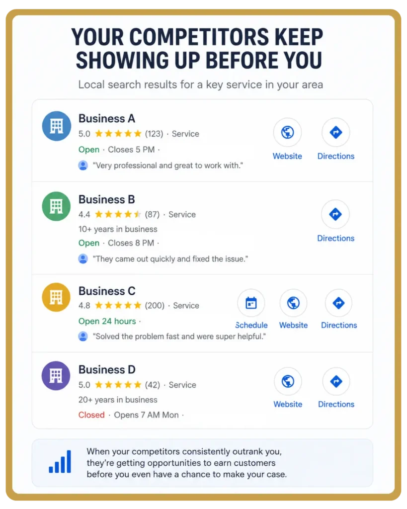 Google Business Profile Rankings Layout for local SEO